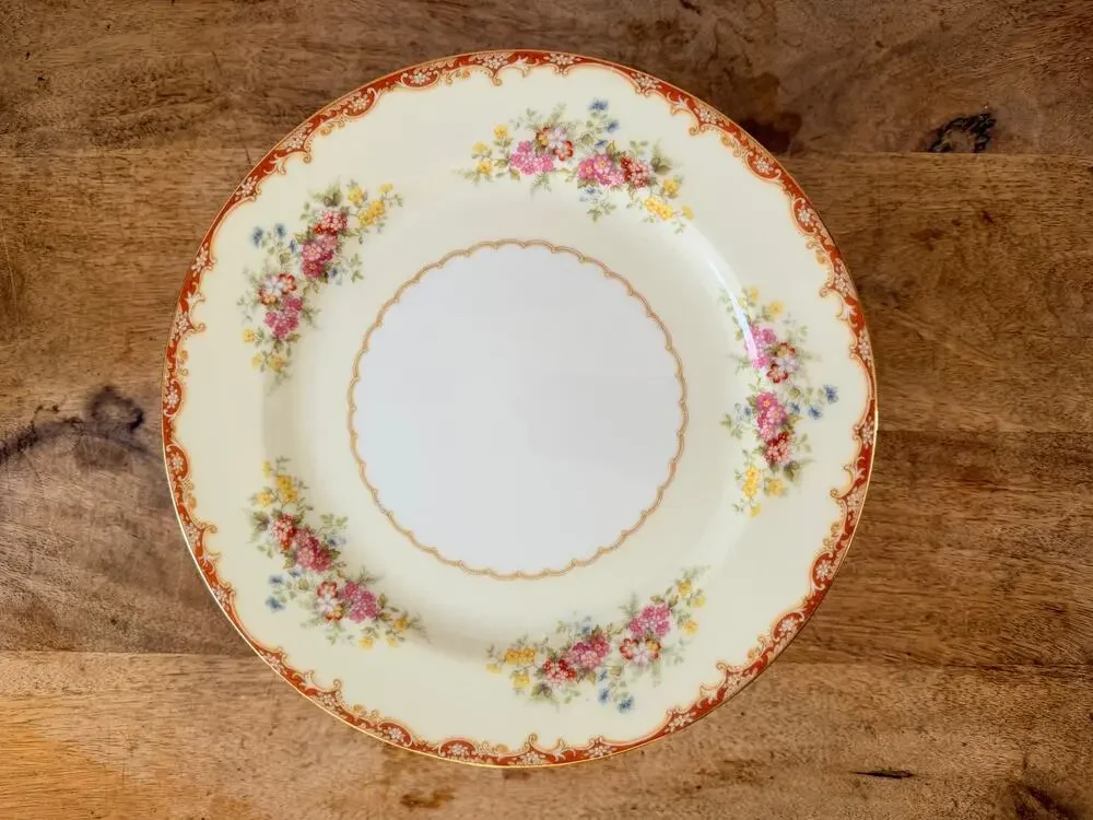 Noritake 1930s Dinner Plates 10 Inches Art Deco 1933 Japan